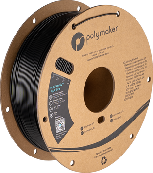 Filament, plastic for 3D printing Polymaker PolySonic™ PLA Pro, Black, 1 kg