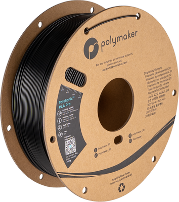 Polymaker PolySonic™ PLA Pro, Black, 1 кг — філамент, пластик для 3д-друку PA13002 фото