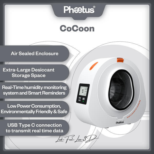 Бокс для зберігання філаменту Phaetus X CoCoon Filament Dry Box на 1 котушку Phaetus0084 фото