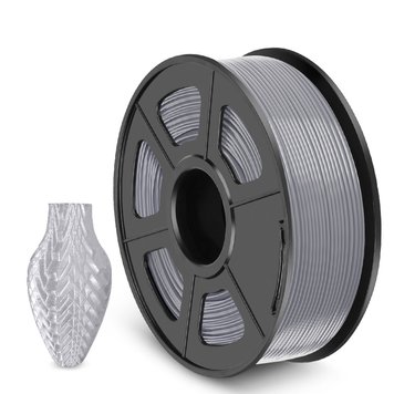 Filament, plastic for 3D printing SUNLU PETG, Silver, 1 kg