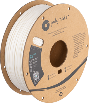 Filament, plastic for 3D printing Polymaker PolyLite™ PLA, White, 1 kg