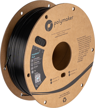 Filament, plastic for 3D printing Polymaker PolySonic™ PLA, Black, 1 kg