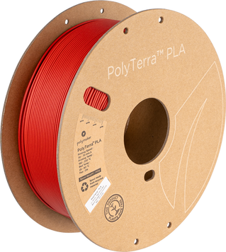 Polymaker PolyTerra™ PLA, Army Red, 1 кг — червоний філамент, пластик для 3д-друку PM70955 фото