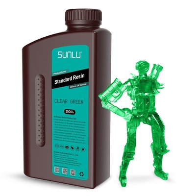 SUNLU Standard Resin, Clear Green, 1kg