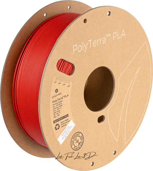Polymaker PolyTerra™ PLA, Army Red, 1 кг — філамент, пластик для 3д-друку PM70955 фото