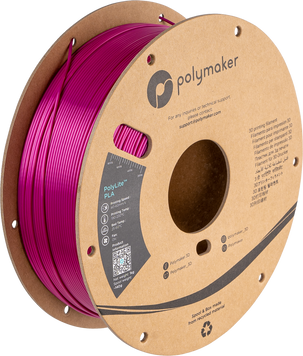 Filament, plastic for 3D printing Polymaker PolyLite™ Silk PLA, Silk Magenta, 1 kg