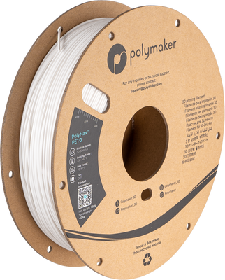 Polymaker PolyMax™ PETG, White, 0,75 кг — філамент, пластик для 3д-друку PB02002 фото
