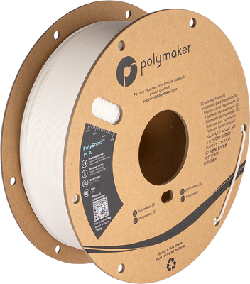 Polymaker PolySonic™ PLA, White, 1 кг — філамент, пластик для 3д-друку PA12001 фото