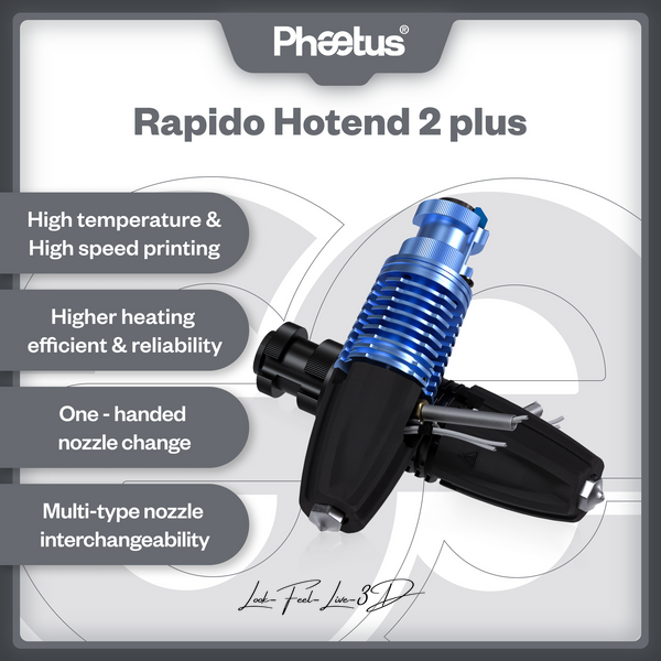 Хотенд Phaetus Rapido 2 Plus Hotend UHF, Black, чорний Phaetus0087 фото