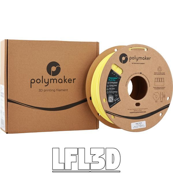 Polymaker&trade; PLA Pro, Light Yellow, 1 kg PA13021 photo