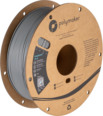 Polymaker PolySonic™ PLA, Grey, 1 кг — філамент, пластик для 3д-друку PA12003 фото