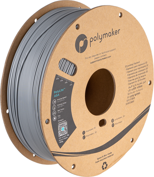 Filament, plastic for 3D printing Polymaker PolyLite™ ASA, Gray, 1 kg