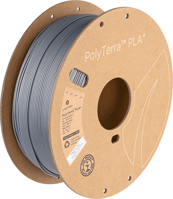 Polymaker PolyTerra™ PLA+, Grey, 1 кг — філамент, пластик для 3д-друку PM70947 фото