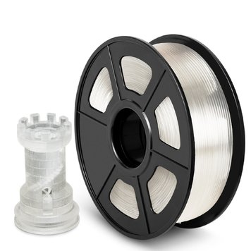 Filament, plastic for 3D printing SUNLU PLA, Transparent, 1 kg