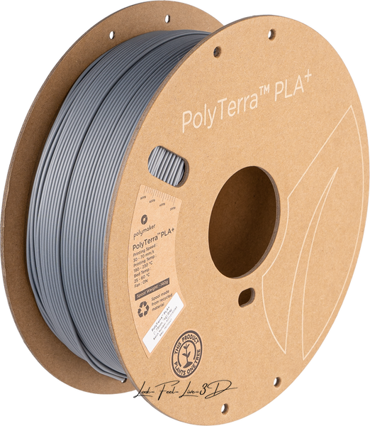 Polymaker PolyTerra™ PLA+, Grey, 1 кг — філамент, пластик для 3д-друку PM70947 фото