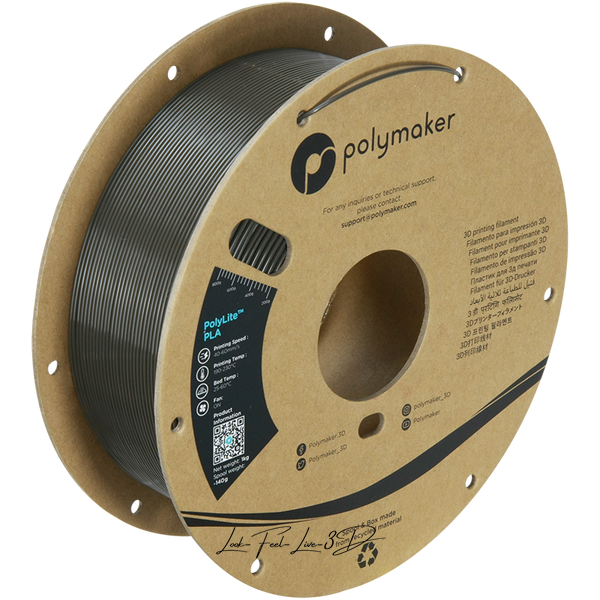 Filament, plastic for 3D printing Polymaker PolyLite™ PLA, Dark Gray Green, 1 kg