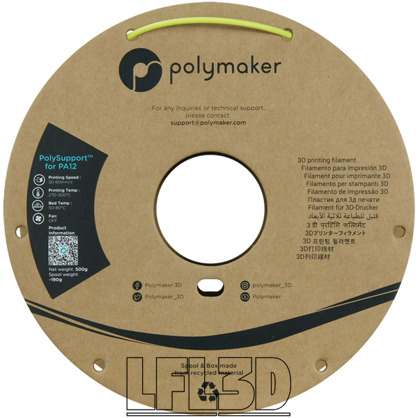 Polymaker PolySupport&trade; для PA12, Grass Green, 0,5 кг &mdash; філамент, пластик для 3д-друку підтримок до PA12 PW01001 фото