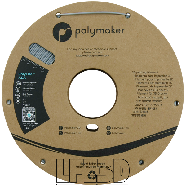 Polymaker&trade; ASA, Gray, 1 kg PF01003 photo