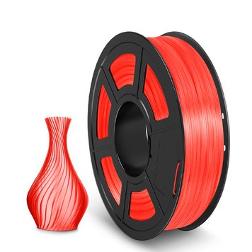 Filament, plastic for 3D printing SUNLU TPU, Transparent Red, 0,5 kg