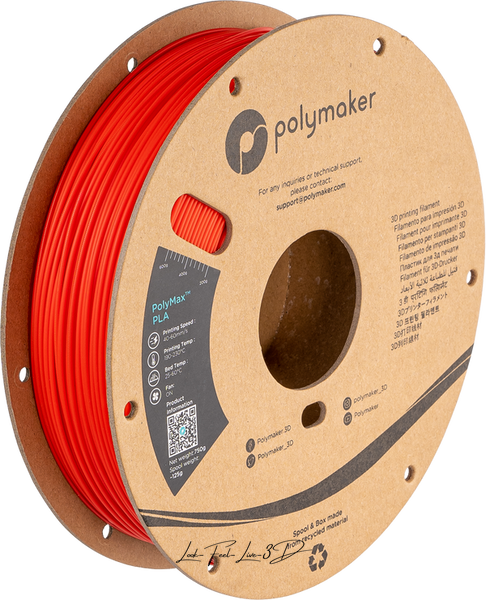 Polymaker PolyMax™ PLA, Red, 1 кг — філамент, пластик для 3д-друку PA06004 фото