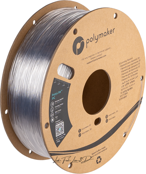Polymaker PolyLite™ PC, Clear, 1 кг — філамент, пластик для 3д-друку PC01001 фото