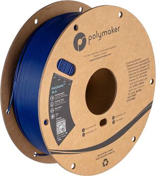 Filament, plastic for 3D printing Polymaker PolySonic™ PLA, Blue, 1 kg