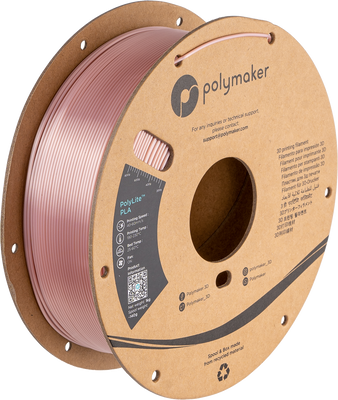 Polymaker PolyLite™ Silk PLA, Silk Rose Gold, 1 кг — філамент, пластик для 3д-друку PA03020 фото