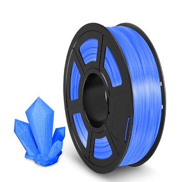 Filament, plastic for 3D printing SUNLU TPU, Transparent Blue, 0,5 kg