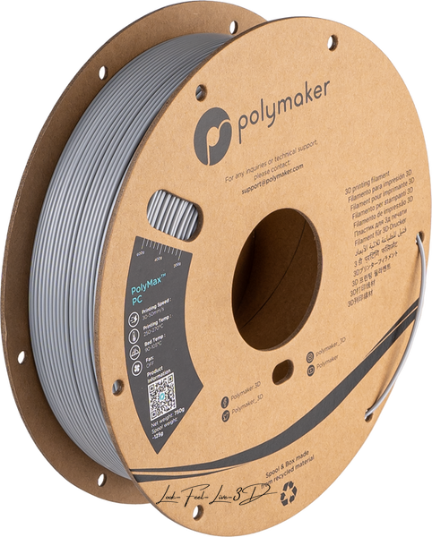 Polymaker PolyMax™ PC, Grey, 0,75 кг — філамент, пластик для 3д-друку PC02005 фото