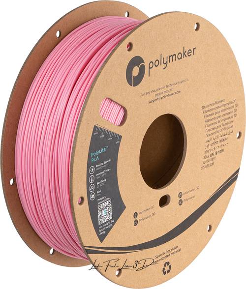 Filament, plastic for 3D printing Polymaker PolyLite™ PLA, Pink, 1 kg