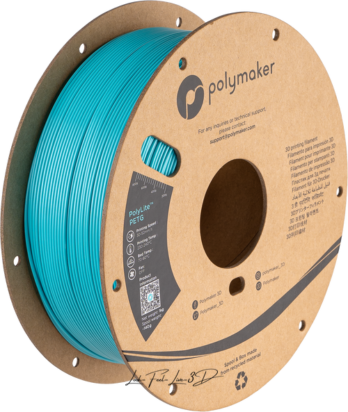 Polymaker PolyLite™ PETG, Polymaker Teal, 1 кг — філамент, пластик для 3д-друку PB01010 фото