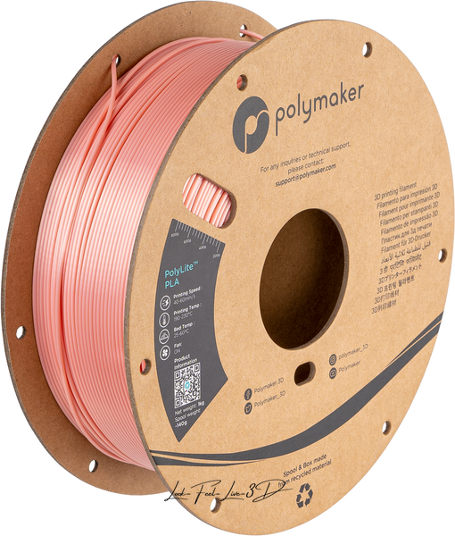 Polymaker PolyLite™ Silk PLA, Silk Quartz Pink, 1 кг — філамент, пластик для 3д-друку PA03014 фото
