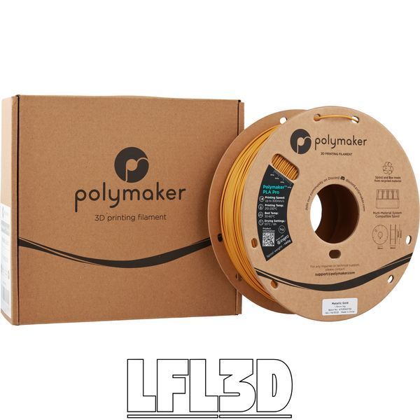 Polymaker&trade; PLA Pro, Metallic Gold, 1 кг &mdash; золотий філамент, пластик для 3д-друку PA13025 фото