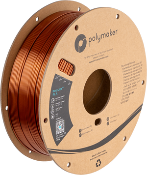 Filament, plastic for 3D printing Polymaker PolyLite™ Silk PLA, Silk Bronze, 1 kg