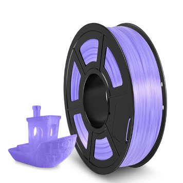 Filament, plastic for 3D printing SUNLU TPU, Transparent Purple, 0,5 kg