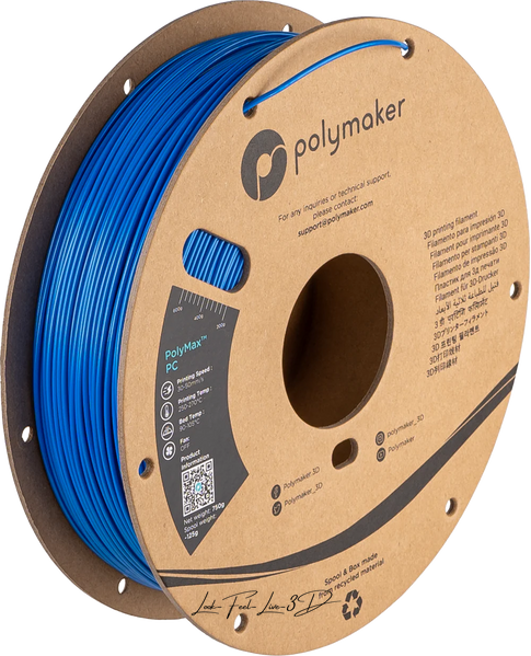 Polymaker PolyMax™ PC, Blue, 0,75 кг — філамент, пластик для 3д-друку PC02011 фото