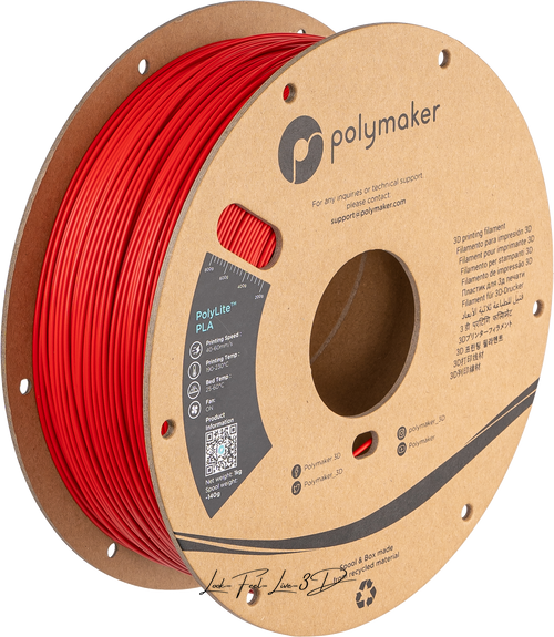 Polymaker PolyLite™ PLA, Wine Red, 1 кг — червоний філамент, пластик для 3д-друку PA02057 фото