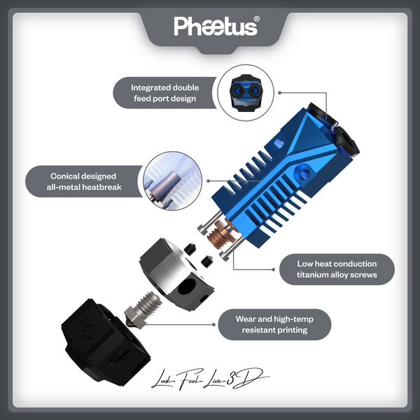 Phaetus Taichi Hotend ST, Blue