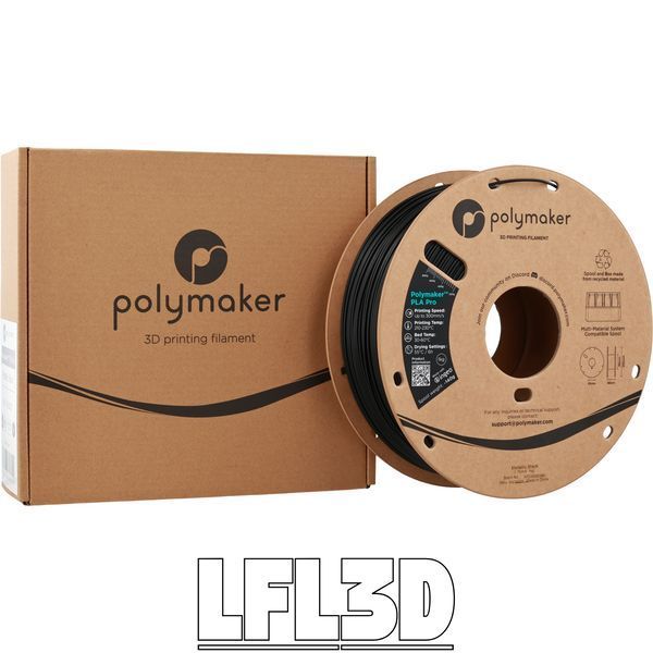 Polymaker&trade; PLA Pro, Metallic Black, 1 kg PA13027 photo