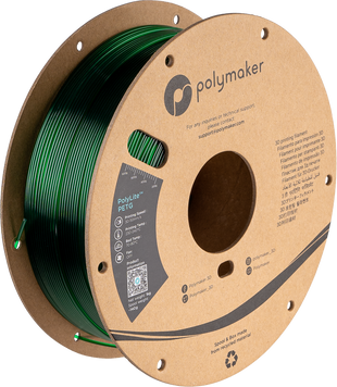 Filament, plastic for 3D printing Polymaker PolyLite™ Translucent PETG, Translucent Green, 1 kg