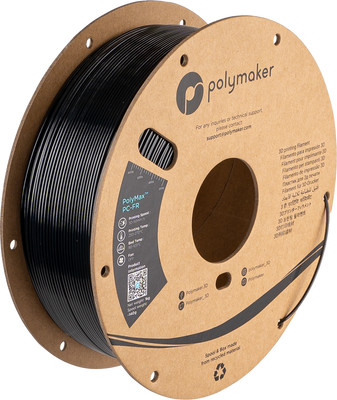 Polymaker PolyMax™ PC-FR, Black, 1 кг — філамент, пластик для 3д-друку PC03001 фото