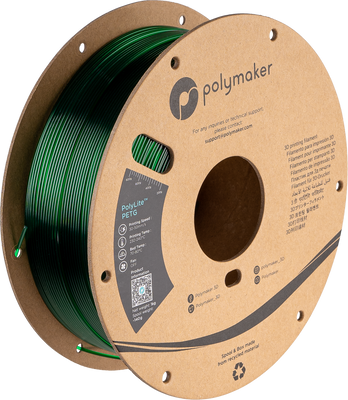 Polymaker PolyLite™ Translucent PETG, Translucent Green, 1 кг — філамент, пластик для 3д-друку PB01033 фото