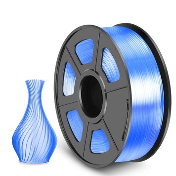 Filament, plastic for 3D printing SUNLU PLA+, Transparent Blue, 1 kg