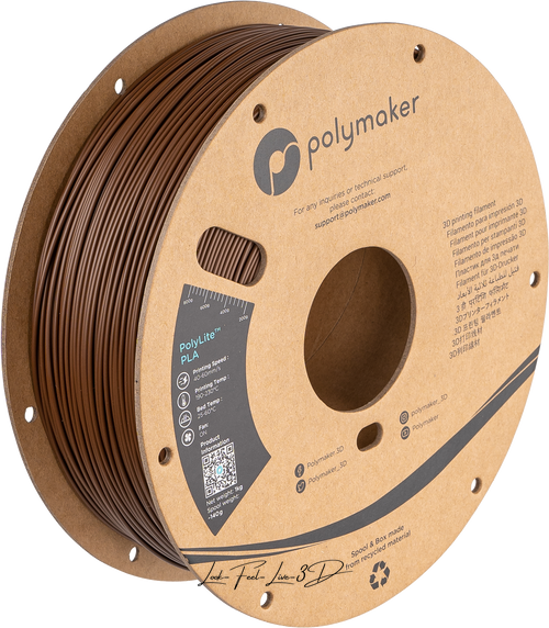 Filament, plastic for 3D printing Polymaker PolyLite™ PLA, Brown, 1 kg