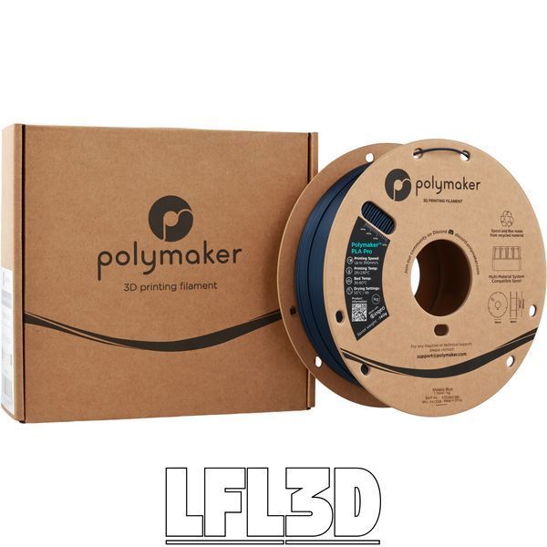 Polymaker&trade; PLA Pro, Metallic Blue, 1 кг &mdash; синій філамент, пластик для 3д-друку PA13028 фото