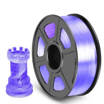 Filament, plastic for 3D printing SUNLU PLA+, Transparent Purple, 1 kg