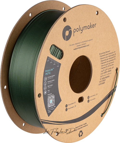 Polymaker PolyLite™ PETG, Dark Green, 1 кг — філамент, пластик для 3д-друку PB01035 фото