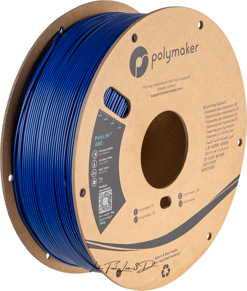 Polymaker PolyLite™ ABS, Blue, 1 кг — філамент, пластик для 3д-друку PE01007 фото