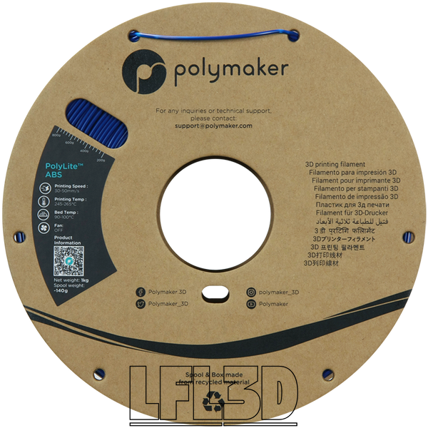 Polymaker&trade; ABS, Blue, 1 kg PE01007 photo