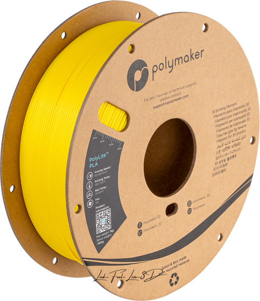 Polymaker PolyLite™ Silk PLA, Silk Yellow, 1 кг — філамент, пластик для 3д-друку PA03016 фото